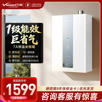 万和[豆蔻LS5 ]16升天然气7A一级恒温 超一级能效大水量 节能直流变频风机 燃气热水器
