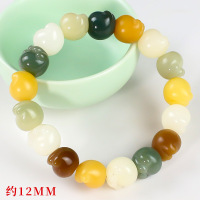 猫爪菩提手串糖果多宝手链12MM男女情侣单圈饰品可爱人设古风中式送女朋友老婆情人节七夕生日礼物