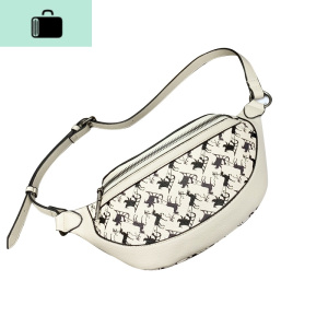 欧洲站时尚印花胸包女包腰包单肩包斜挎包百搭ins包包2020新款潮NEW LAKE 米白色女斜挎包 米白色现货