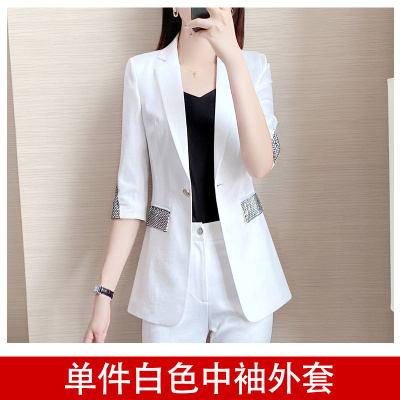 语娄西装外套女黑色韩版英伦风高级感西服上衣时尚气质女神范职业套装2021西装