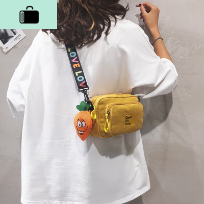 小包包女2020流行新款潮斜挎包女韩版洋气百搭ins流行单肩帆布包NEW LAKE女斜挎包