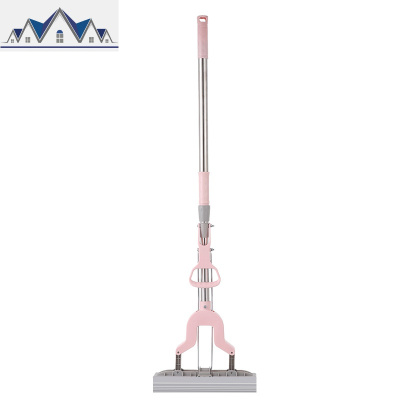 免手洗海绵拖把吸水家用懒人挤水胶棉头卫生间一拖对折式地拖布净 三维工匠