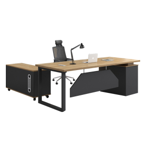 文灵办公桌椅组合单人老板桌简约现代主管职员电脑经理桌子办公室家具[工厂现做 7天内发货]