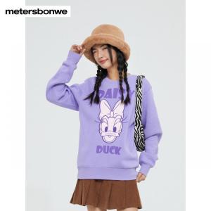 [1件5折价:109.5]美特斯邦威女IP 黛西贴布绣圆领卫衣