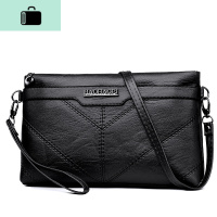 [两条肩带]2020新款单肩斜挎包手提女士包包时尚百搭妈妈包NEW LAKE [鉄标]黑色女斜挎包