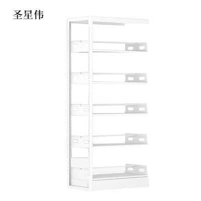 圣星伟图书馆书架阅览室货架资料档案架钢制书架双面五层副架