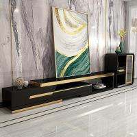 客厅轻奢电视柜茶几组合 可伸缩后现代简约小户型储物新款地柜