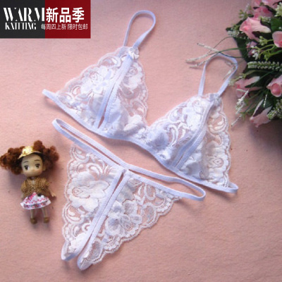 情趣内衣裤三点式套装大码胖mm血滴子开档露乳小胸骚挑逗透明SHANCHAO