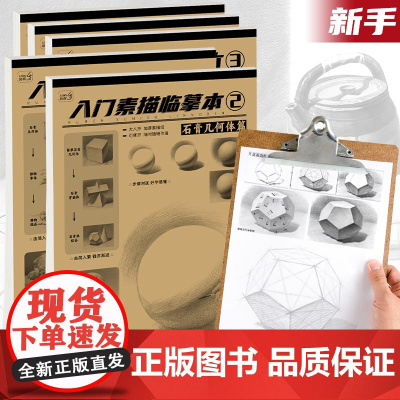 入门素描临摹卡素描石膏几何体临摹卡静物结构单体头像结构临摹卡励尚临摹卡入门教材美术绘画单体素描静物临摹卡静物组合临摹卡