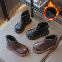 女童靴子秋冬新款儿童马丁靴加绒二棉皮靴韩版中大童公主短靴