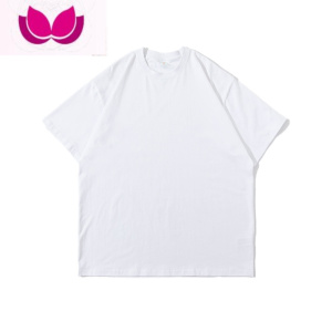 七斓男道240G夏季日系纯色圆领T恤男潮牌休闲宽松百搭短袖打底衫