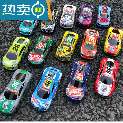 儿童迷你仿真合金回力惯性小汽车宝宝耐摔各类玩具车模型套装男孩真智力（15只收纳袋装）数字金属赛车回力玩具