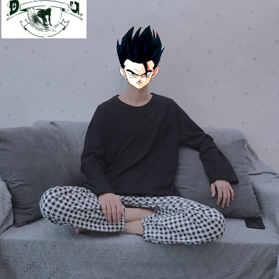 HLCOMAN青年男睡衣春秋天棉棉长袖韩版学生潮流时尚个性休闲家居服冬