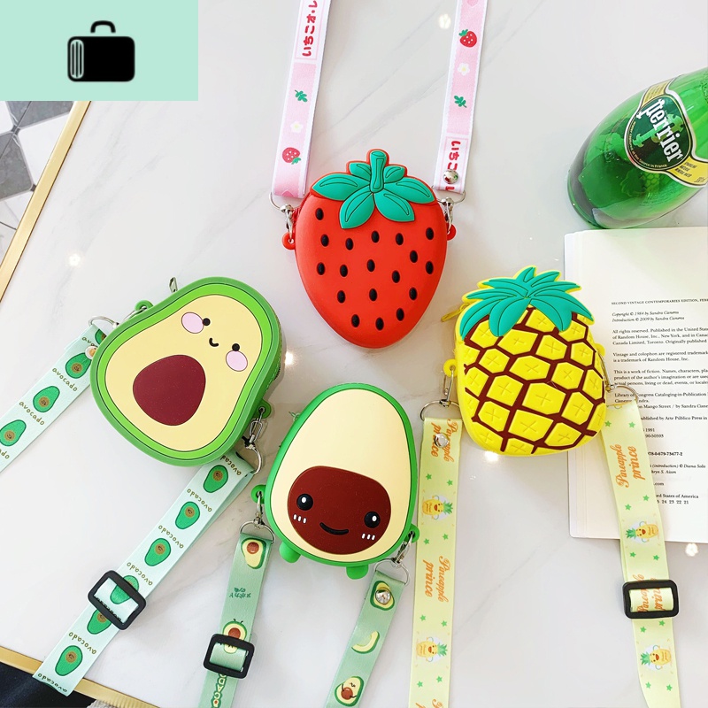 2020流行小众包包牛油果可爱斜挎背包硅胶卡通零钱包少女心造型包NEW LAKE