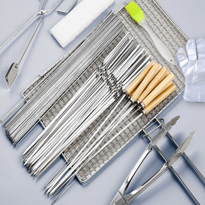  妖怪烤鱼夹子不锈钢网夹板烧烤签子家用烤网户外烧烤工具用品全套套装