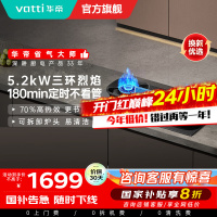 华帝(VATTI)官方家用燃气灶台嵌两用灶具5.2KW火力三环火70%热效率一级能效 [三环匀火]i10309D天然气