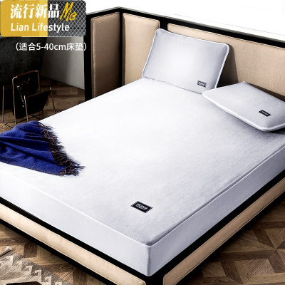 可机洗凉席1.8m床水洗冰丝三件套1.5云母床笠款夏季席子席折叠 三维工匠凉席/凉枕