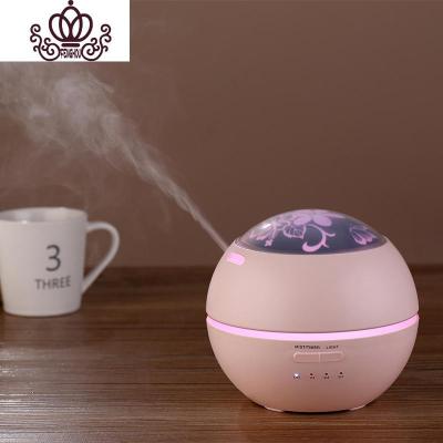 封后光影香薰插电精油香薰机卧室超声波香薰加湿器喷雾熏香炉家用礼品光影粉色+4个精油香薰灯炉/器具
