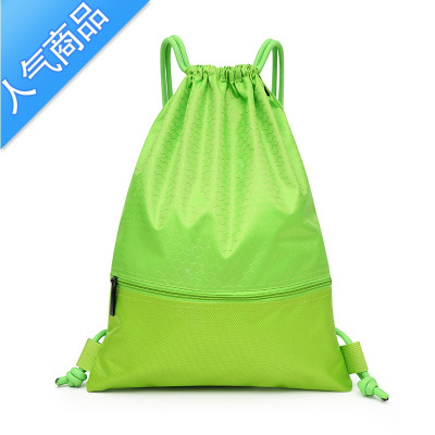 FENGHOU束口袋抽绳双肩包女2021新款休闲简易双肩背包男女运动旅行包袋CK荧光大号
