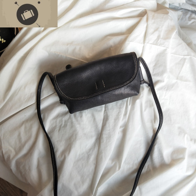 原创手工真皮复古森女日系迷你植鞣牛皮女士单肩包斜跨斜挎小包艾狄伊娃单肩包