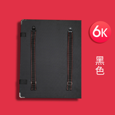 博格利诺画板美术生专用写生速写板学生儿童素描画画8k/4k便携折叠式初学者临摹绘画多功能画夹画架防水6K-中号黑色画夹