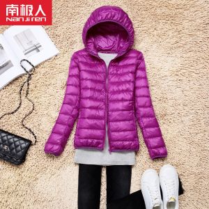 反季清仓轻薄棉服女士短款连帽立领秋冬修身大码学生外套
