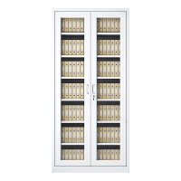 乙壬收纳柜财务档案柜资料柜加厚文件柜办公室带锁铁皮柜通玻柜七层