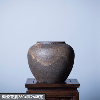 陶瓷花瓶复古欧式干花插花ins摆件酒店会所别墅客厅落地北欧粗陶 三维工匠 陶瓷花瓶70CM高40CM宽
