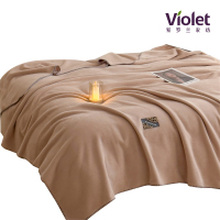 紫罗兰云朵绒纯色毯150x200cm款号:VDZLPMT13798