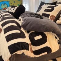 冬季加厚牛奶绒四件套2026新款双面加绒珊瑚绒被套床单三件套