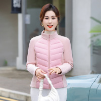 拼接款妈妈棉衣外套女时尚中老年女装棉服修身款冬装外套可做内搭