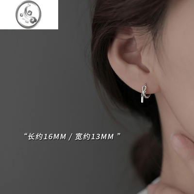 JiMi[]925银银耳圈小众设计耳环轻奢2023新款耳钉女春耳饰