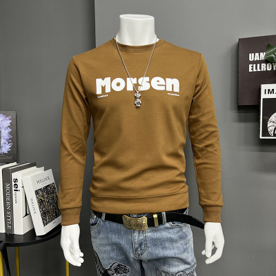 秋冬欧货新款男士长袖体恤男卫衣立体字母时尚打底衫上衣秋装潮流_1