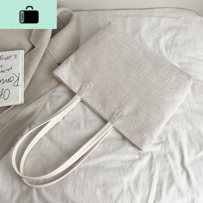 包包女2020新款韩国帆布手提购物袋清新春夏托特包少女斜挎单肩包NEW LAKE女斜挎包