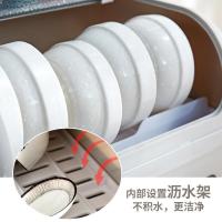 家柏饰(CORATED)放碗筷收纳盒厨房沥水碗架碗碟箱带盖碗柜塑料餐具厨具家用置物架