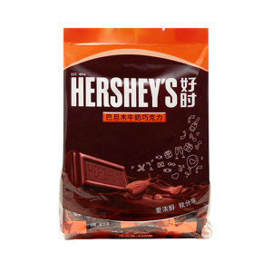 好时(Hershey’s) 迷你排块牛奶巧克力巴旦木巧克力曲奇奶香白巧克力结婚喜糖袋装500g