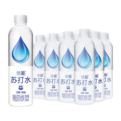 依能苏打水500ml*12瓶整箱弱碱锌强化青柠苏打水饮用水饮料饮品