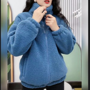秋冬季新款高级百搭时尚修身宽松立领外套加绒加厚显瘦棉衣女装潮