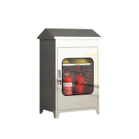 阿拉贡304不锈钢应急物资柜消防救援器材箱防护用品柜室外微型消防柜带雨棚850*550*250(加厚201材质)