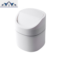 按压式桌面垃圾桶北欧可爱迷你茶几创意小号家用带盖收纳桶筒纸篓 三维工匠