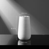 三维工匠北欧现代简约陶瓷花瓶摆件客厅电视柜餐桌干花插花欧式家居装饰 单个花瓶(元气灰)高30cm+直径16.5cm+口径