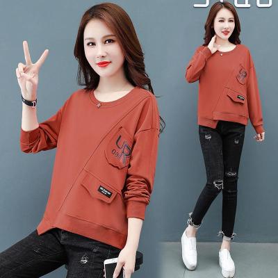 仙依琦2021年春秋新款chic港风卫衣女宽松韩版洋气减龄潮牌上衣3301