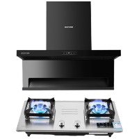 百得(BEST)华帝股份烟灶套装AC13+JDQ13G 24m³顶侧双吸七重热净洗 手势智控5.0kW大火力液化气