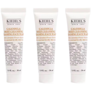 科颜氏(Kiehl's)金盏花清透洁面小样30ml*3 氨基酸深层清洁清爽细腻绵密不紧绷