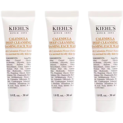 科颜氏(Kiehl's)金盏花清透洁面小样30ml*3 氨基酸深层清洁清爽细腻绵密不紧绷