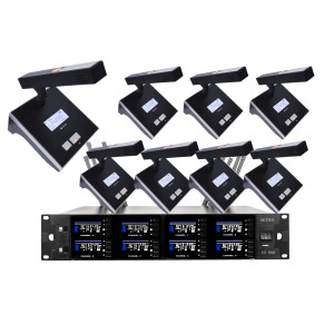 DEIYUS迪宇声US-800一拖八无线麦克风 一拖八会议麦克风