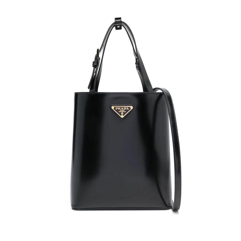 普拉达(PRADA)女士牛皮手提单肩包时尚百搭配饰通勤手拿包简约大