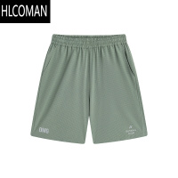 HLCOMAN运动 纯色五分短裤男夏季外穿运动裤健身透气薄款跑步宽松休闲
