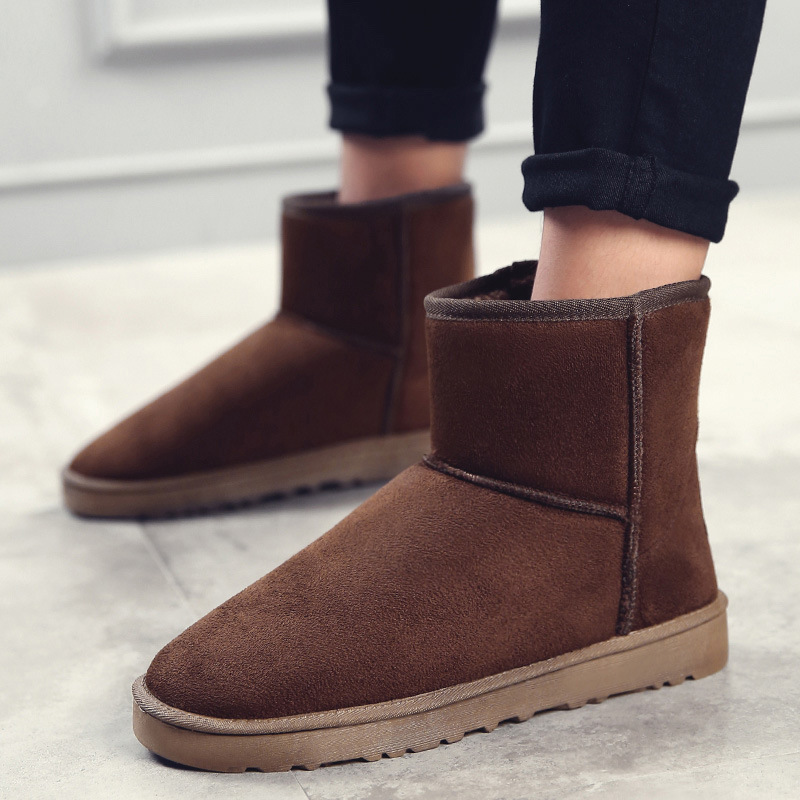 冬季男女同款高帮防寒保暖雪地靴复古休闲加绒加厚新款东北棉鞋