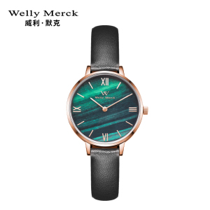 welly merck 威利默克手表女石英表小绿表超薄学生防水个性女士时尚潮流女表WM009L